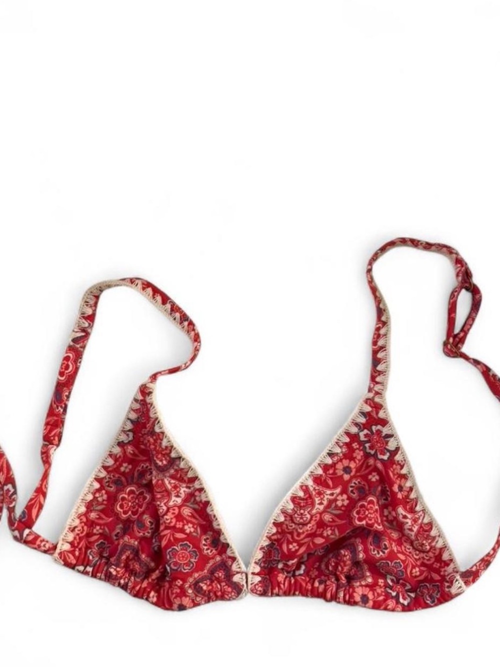 hollister embroidered stitch bikini top